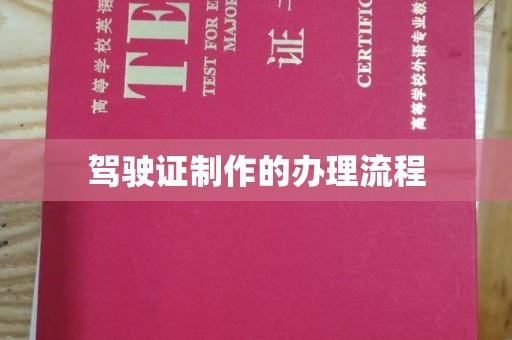 新蔡驾驶证制作的办理流程