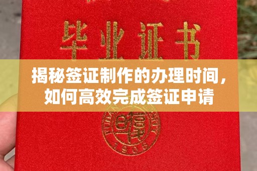 新蔡揭秘签证制作的办理时间，如何高效完成签证申请