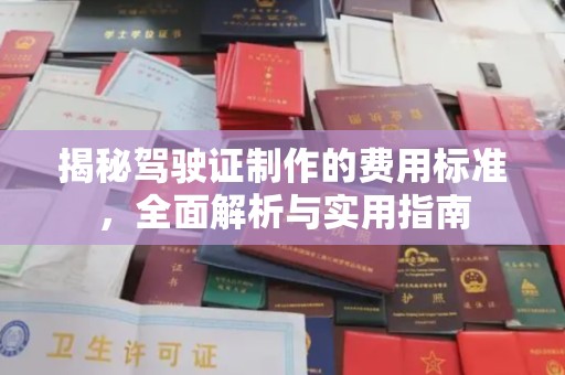 新蔡揭秘驾驶证制作的费用标准，全面解析与实用指南
